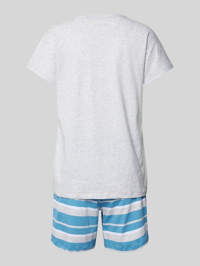 Schiesser Pyjama mit Rundhalsausschnitt Modell 'Casual Essentials' Blau 3