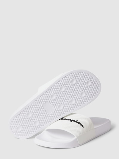 CHAMPION Slides mit Label-Detail Modell 'DAYTONA' Weiss 4