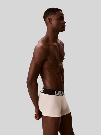 Calvin Klein Underwear Trunks aus Baumwoll-Mix mit Label-Schriftzug im 3er-Pack Sand 3