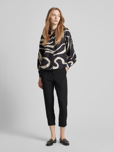 Vero Moda Loose fit stoffen broek met gestileerde opening, model 'MAYA' Zwart - 1