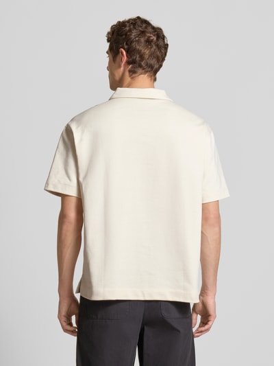 Calvin Klein Jeans Relaxed Fit Poloshirt mit Label-Print Offwhite 5
