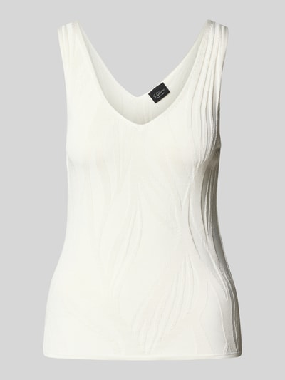 s.Oliver BLACK LABEL Slim Fit Stricktop aus Viskose-Mix Weiss 2