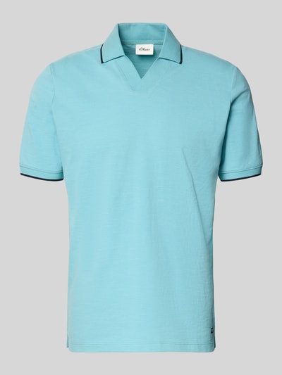 s.Oliver RED LABEL Regular Fit Poloshirt aus reiner Baumwolle Tuerkis 2