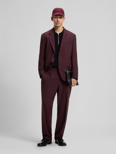 HUGO modern fit pantalon met viscose, model 'Flips251X' Bordeaux - 1