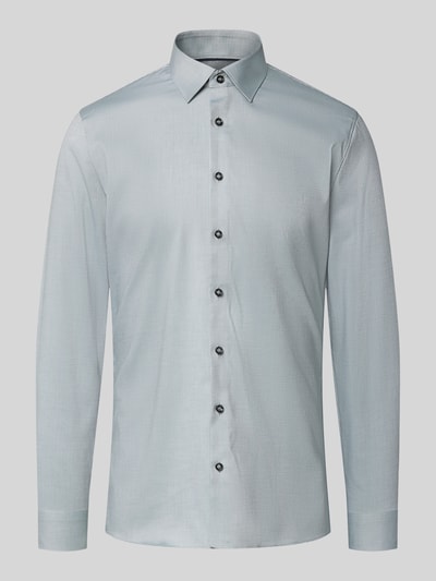 Productfoto, lichtblauw Super Slim Fit Businesshemd uit katoenmix met fijne textuur, OLYMP No. Six zakelijk overhemd van OLYMP