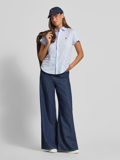 Polo Ralph Lauren regular fit linnen blouse van puur linnen Bleu - 1