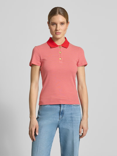 Tommy Hilfiger Slim Fit Poloshirt aus reiner Baumwolle Rot 4