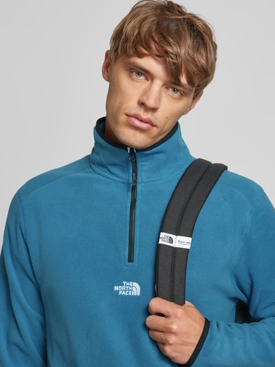 The North Face Sweter z polaru z kołnierzem model ‘GLACIER’ Petrol 3