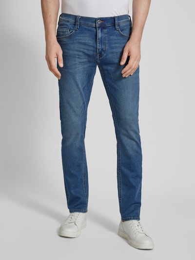 Mustang Slim fit jeans met labelpatch, model 'OREGON' Blauw - 4