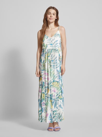 More & More Długa sukienka z wiskozy w kwiatowy wzór Jasnofioletowy 4