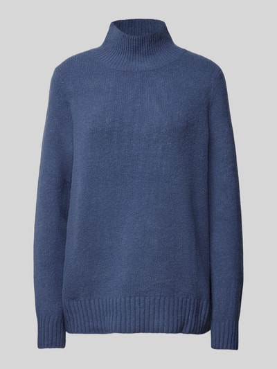 Jake*s Casual Regular Fit Strickpullover mit Stehkragen Blau 1