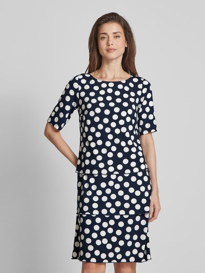 Betty Barclay Knielanges Kleid mit Allover-Print Marine 4