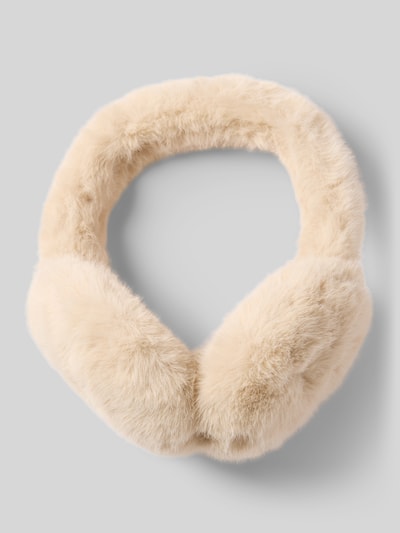 Produktfoto, Ohrenwärmer aus Kunstfell Modell 'Soft XXL Earwarmer' von Kurt Beines, cremefarben, weiche Textur, klassische Form, Damen Ohrenwärmer