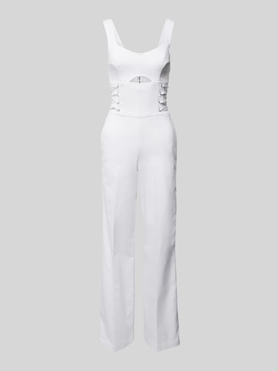 Liu Jo White Jumpsuit mit Cut Out Offwhite 2