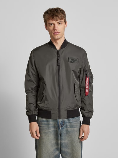 Alpha Industries Bomberjacke mit Label-Badge Anthrazit 4