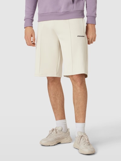 Pegador Shorts mit Label-Print Offwhite 4