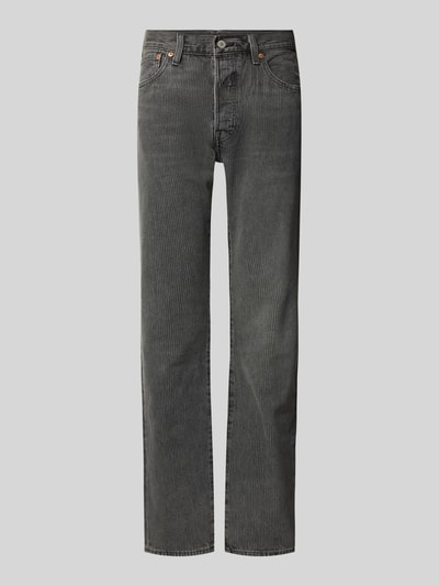 Levi's® Spodnie o kroju regular fit z 5 kieszeniami model ‘501’ Ciemnoszary 2