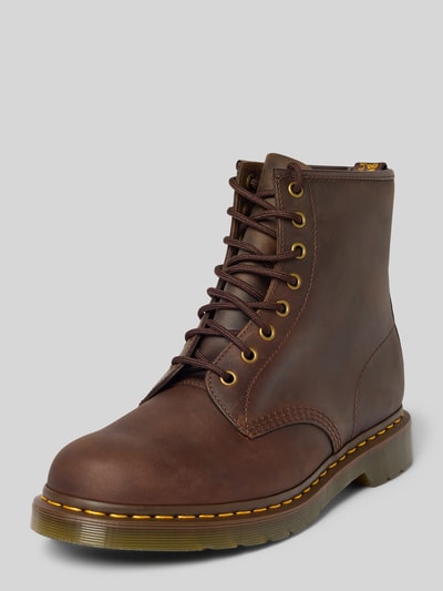 Dr. Martens Boots van leer met labeldetail, model 'EYE' Middenbruin - 1