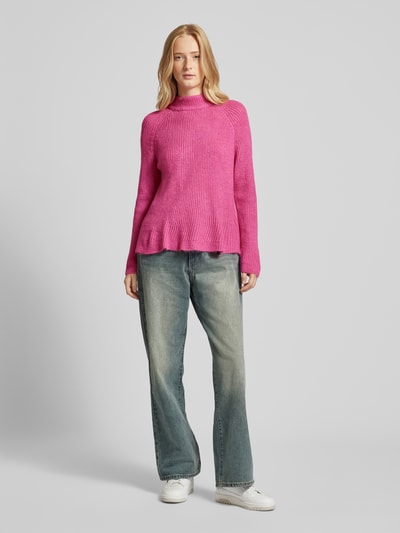 Only Gebreide pullover met ronde hals, model 'JADE' Rood - 1