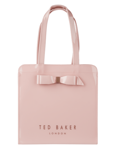 Ted Baker Tote bag in laklook met strikapplicatie  Rosé - 2