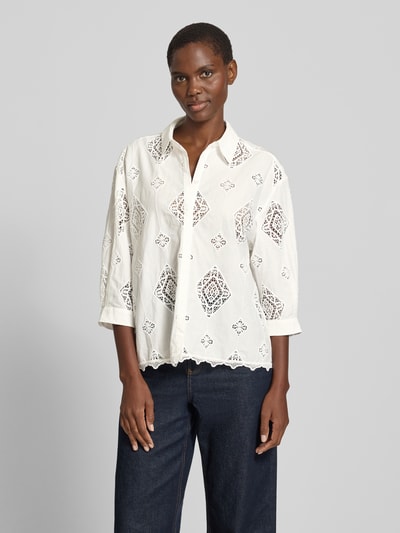 ba&sh Regular Fit Bluse mit Häkelspitze Modell 'MURIEL' Ecru 4