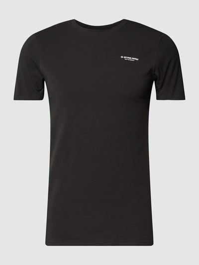 G-Star Raw Slim Fit T-Shirt mit Label-Print Black 2