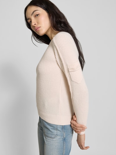 Victoria Beckham Pullover mit gerippten Abschlüssen Hellrosa 3