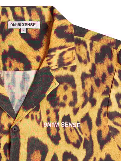 9N1M SENSE Slim fit vrijetijdsoverhemd van modalmix met korte mouwen Zwart - 2