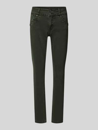 Buena Vista Cropped Hose mit Eingrifftaschen Modell 'TUMMYLESS Z CROPPED' Dunkelgruen 2