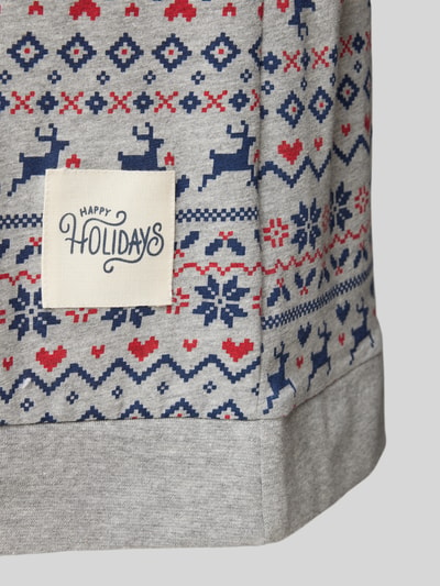 Happy Shorts Nachthemd mit Motiv-Print Modell 'XMAS' Hellgrau 2