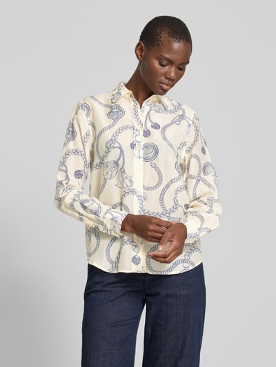 Gant Regular Fit Bluse mit durchgehender Knopfleiste Offwhite 4