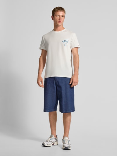 Tommy Jeans T-shirt o kroju regular fit z czystej bawełny Złamany biały 1