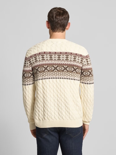 MCNEAL Strickpullover mit gerippten Abschlüssen Ecru 5