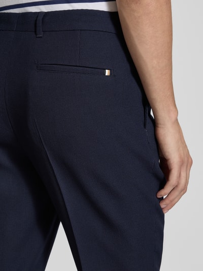 BOSS Regular fit van scheerwolmix, model 'PERIN' Marineblauw - 3