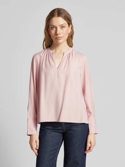 Tommy Hilfiger Regular Fit Blusenshirt aus Viskose mit Stehkragen Rosa 4