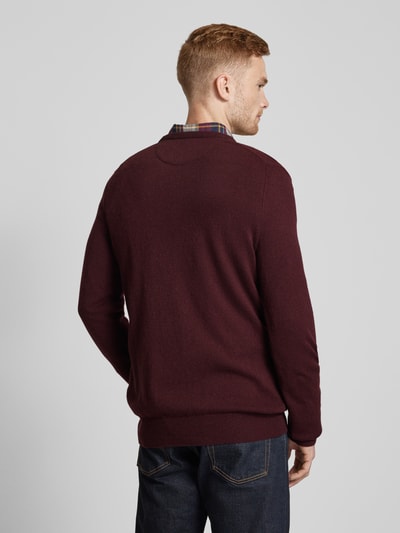 Polo Ralph Lauren Gebreide pullover van lanawol met ronde hals Bordeaux - 5