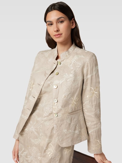 WHITE LABEL Blazer met all-over motief Zand - 3