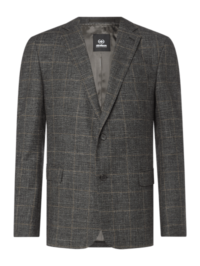 Strellson Slim Fit 2-Knopf-Sakko mit Gitterkaro Modell 'Alzer' Mittelgrau 2