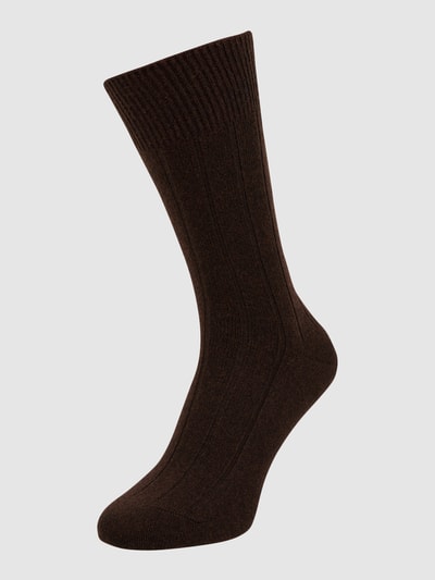 Falke Socken mit Kaschmir-Anteil Modell 'Lhasa'  Dunkelbraun 1