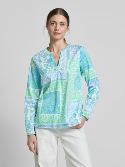 Smith and Soul Regular Fit Bluse mit Tunikakragen Gruen 4