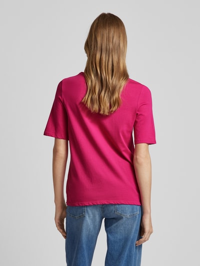 Oui T-shirt met strass-steentjes Fuchsia - 5