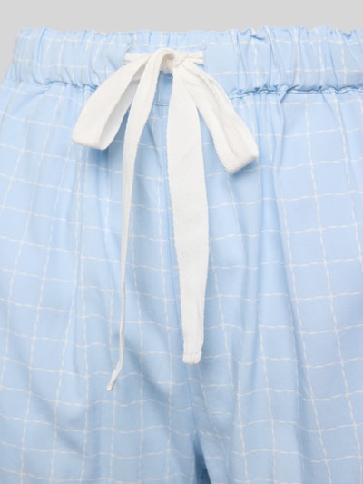 CCDK Copenhagen Szorty od piżamy o kroju relaxed fit z tunelem model ‘Katrina’ Jasnoniebieski 2