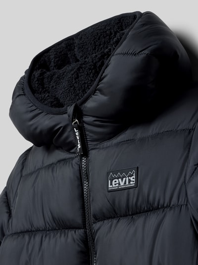 Levi’s® Kids Regular fit jack in doorgestikte look, model 'Sherpa' Zwart - 2