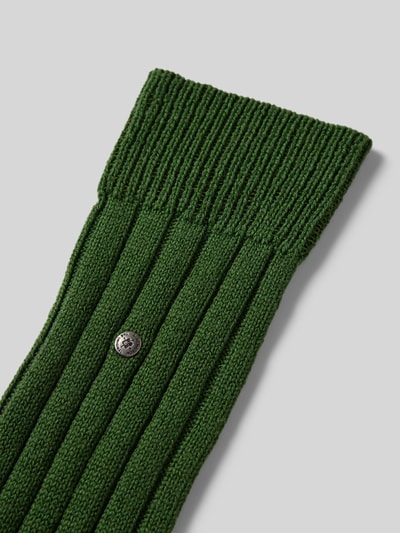 Burlington Socken mit Label-Print Gruen 2