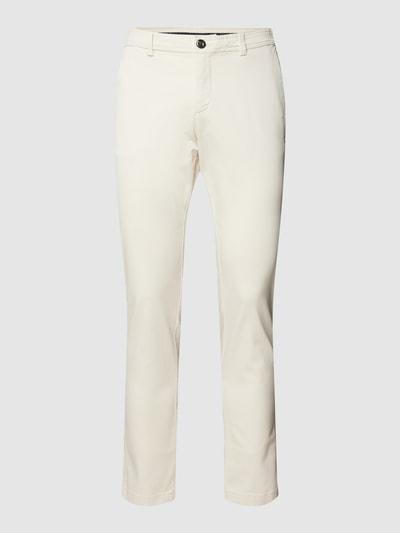 Tom Tailor Slim Fit Hose mit Label-Detail Offwhite 2