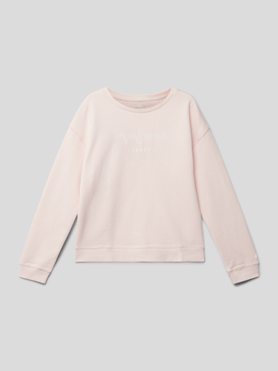 Pepe Jeans Bluza z nadrukiem z logo model ‘ROSE’ Jasnoróżowy 1