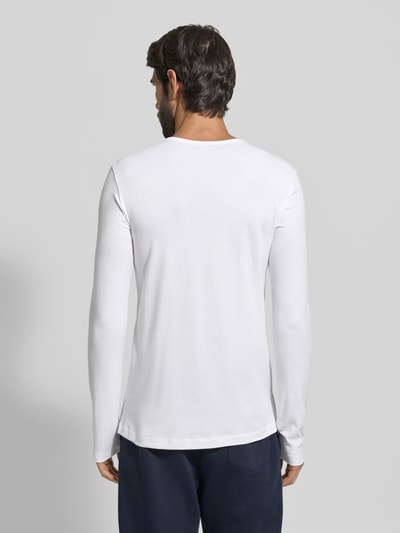 SCHIESSER Longsleeve mit geripptem Rundhalsausschnitt Weiss 5