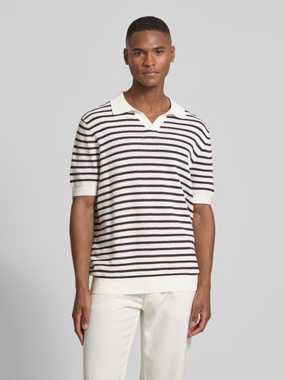 MCNEAL Regular fit poloshirt met V-hals Offwhite - 4