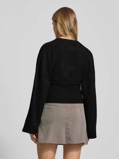 Gina Tricot Kurtka z dzianiny z listwą guzikową Czarny 5