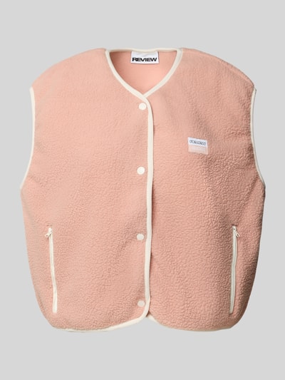 Review Weste mit Druckknopfleiste Altrosa 2